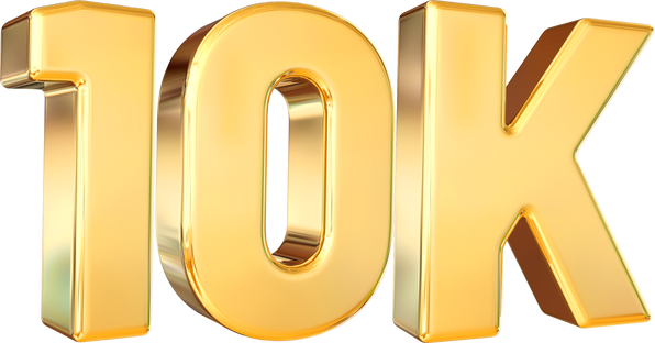 10K Follower Gold Number